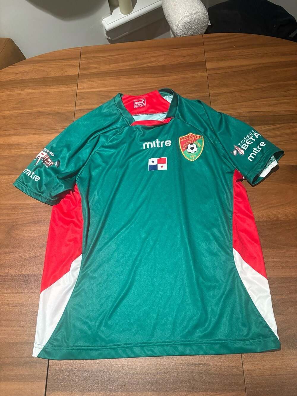 Mitre Atletico Chiriqui Jersey Size M Green Red White